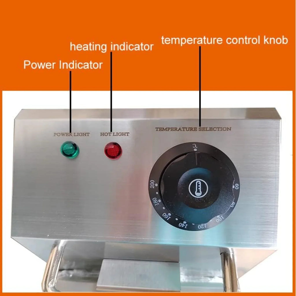 Benchtop Electric Deep Fryer 60°C-200°C Adjustable Temperature Control with Removable Oil Filter Basket Easy Clean 1500W Commercial Household Fryer Cookware (Fryer)