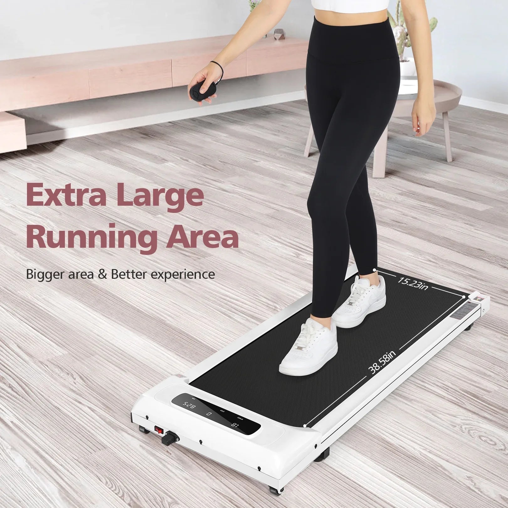Walking Pad Treadmill&Under Desk Treadmill for Home&Office, Speed Range 0.5~3.8mph, 300 lbs Weight Capacity