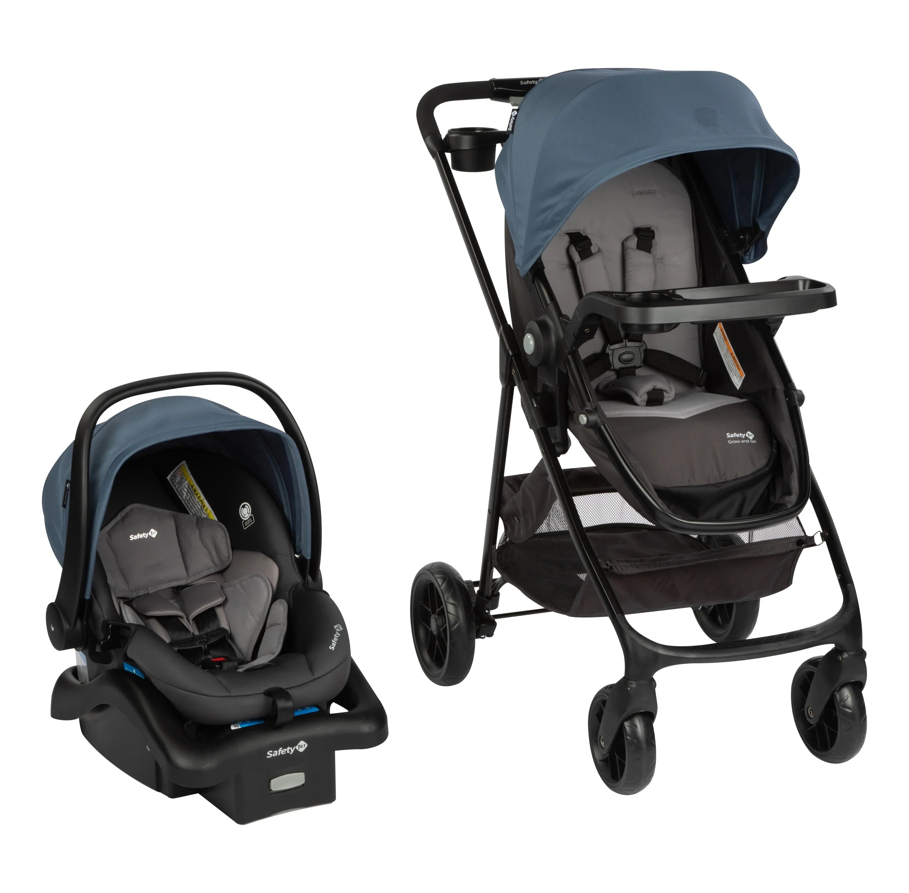 Safety 1st Grow and Go Sprint Modular Travel System Stroller with Rear-Facing Infant Car Seat, Bluestone