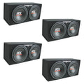 MTX TNE212D 12-Inch 1200-Watt Car Audio Dual Loaded Subwoofer Enclosure (4 Pack)