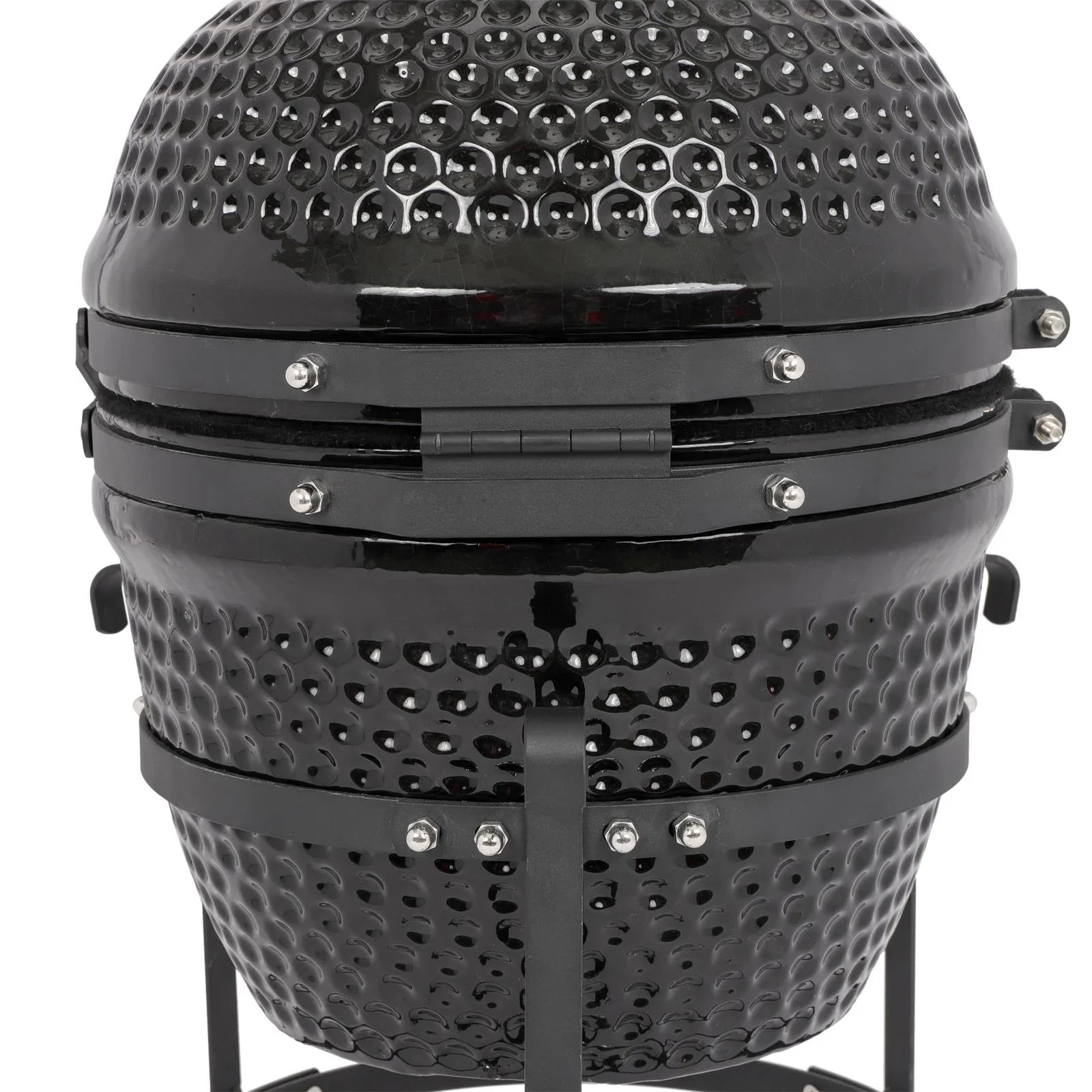 SalonMore 13in Round Ceramic Charcoal Grill Black