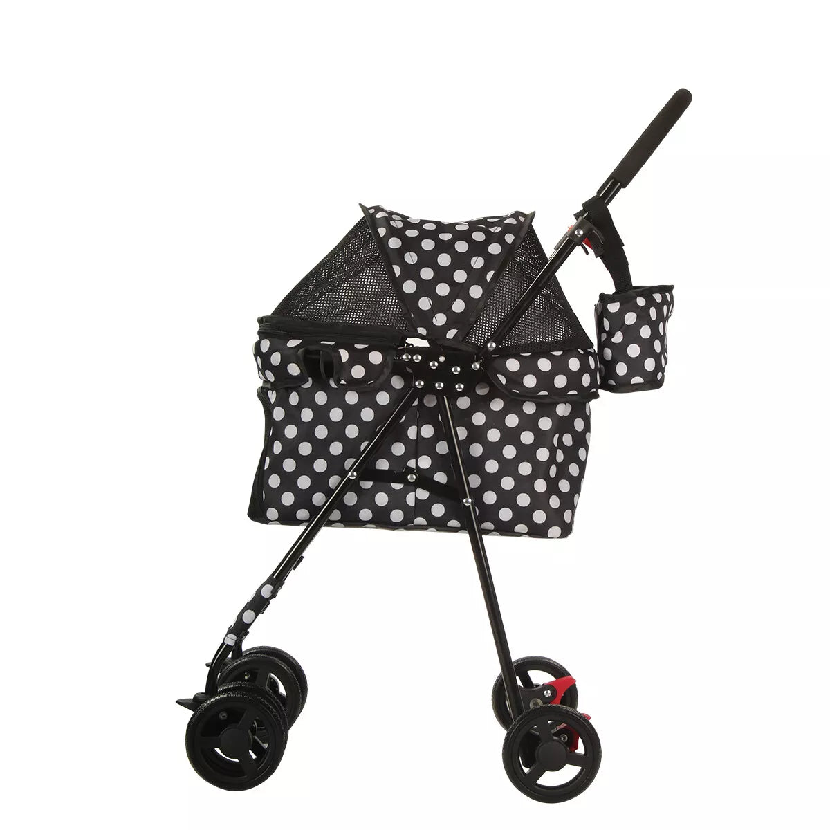 Foldable Pet Travel Stroller for Cats&Dogs, Waterproof Dog Stroller with 4 Wheels for Camping Walking, Black