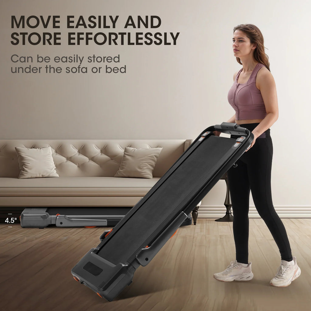 MaxKare 2 in 1 Folding Under Desk Treadmill Max 7.5MPH 2.5HP with Remote Control, Walking Pad for Home/Office Use, 265lbs Weight Capacity