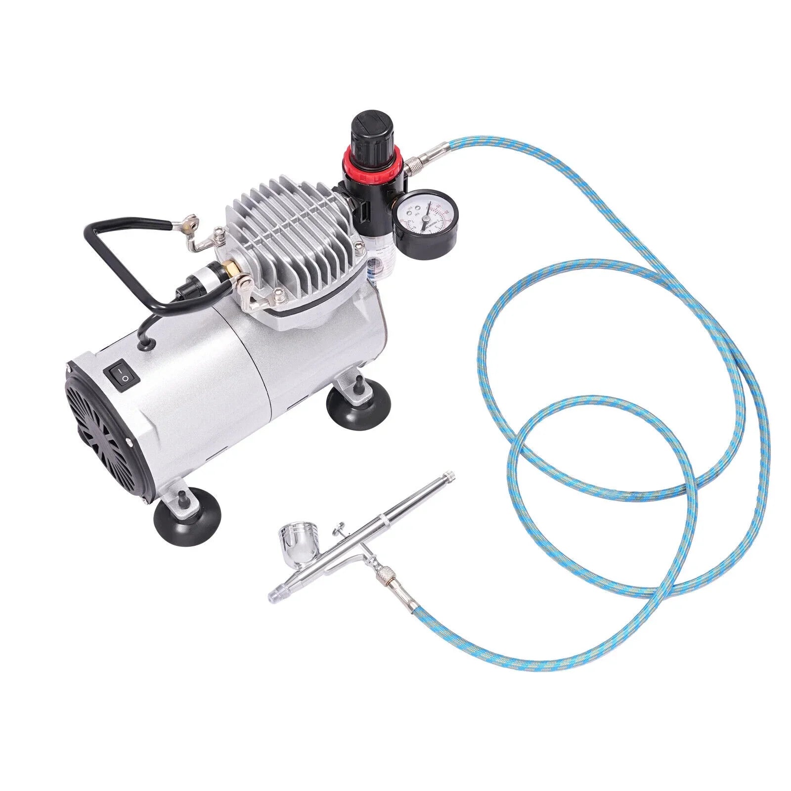 Airbrush Spray Booth Kit With LED Light & Filter Hose for Model Painting Airbrushing Set