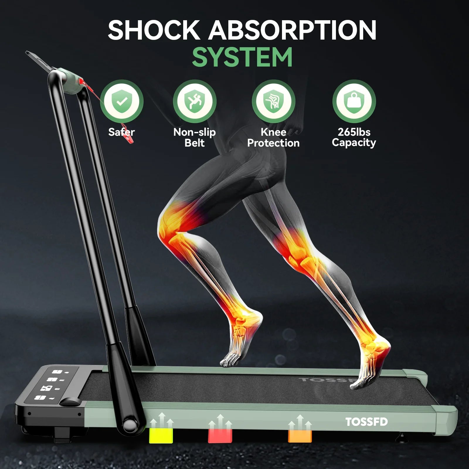 Pooboo Brushless 2.5HP Bluetooth Under Desk Treadmill 2in1 Folding Electric Treadmill Walking Pads for Home Office with Remote Control 265lbs