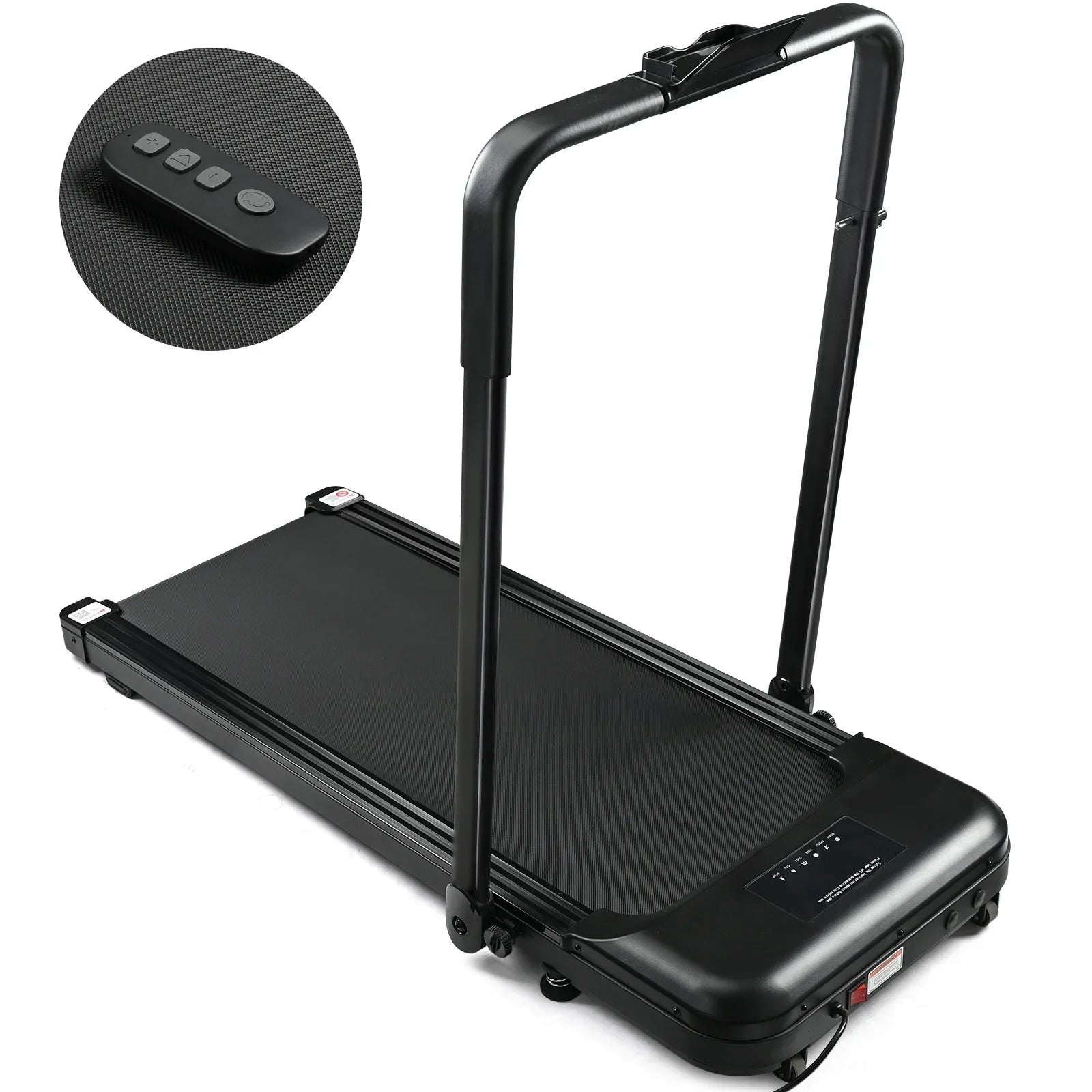Foldable Treadmill Walking Pad, 6.2MPH Folding Treadmill Under Desk with Handle for Office Home, 2.5HP Running Machine with Remote Control, Safety Lock, 300LBS Weight Capacity