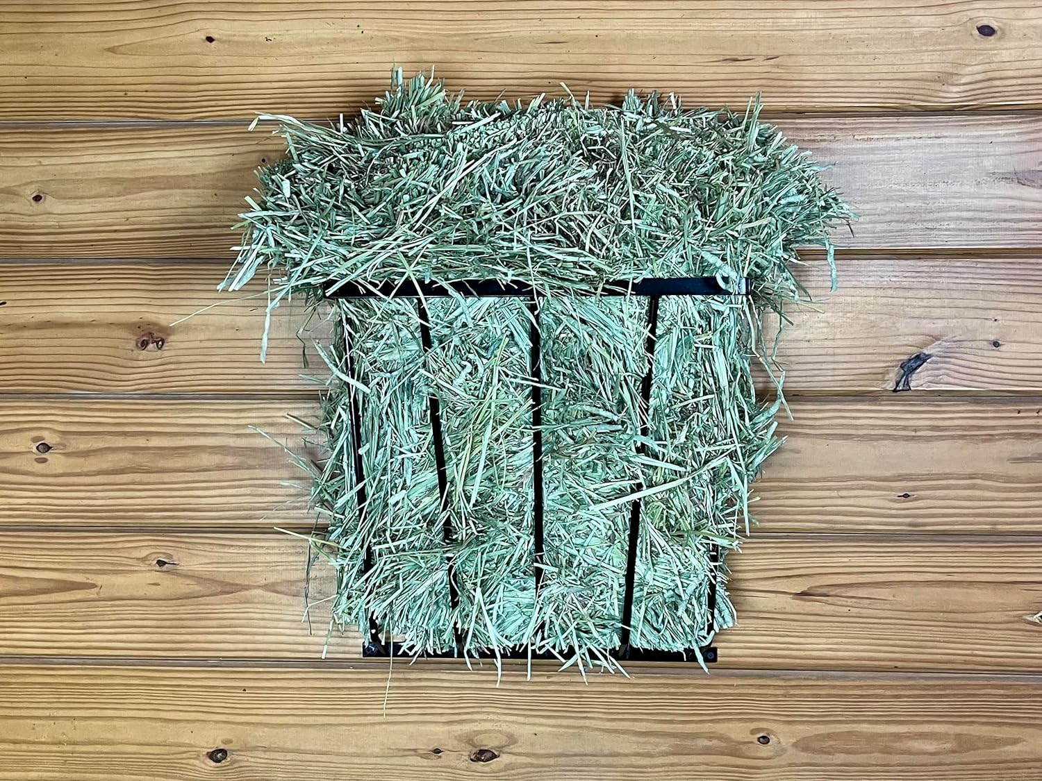 Heavy Duty Steel Wall Hay Rack by Dutch Ranch| Steel Hay Rack for Sheep, Goats & Livestock | Hay Feeder Wall Mount for Easy Hay Storage | Black 18.5'' Long Horse Hay Feeder | Made in USA