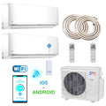 Cooper & Hunter 36000 BTU Quad Zone Ductless Mini Split 18K+18K Wall Mount With 2 x 25 line Set Kit