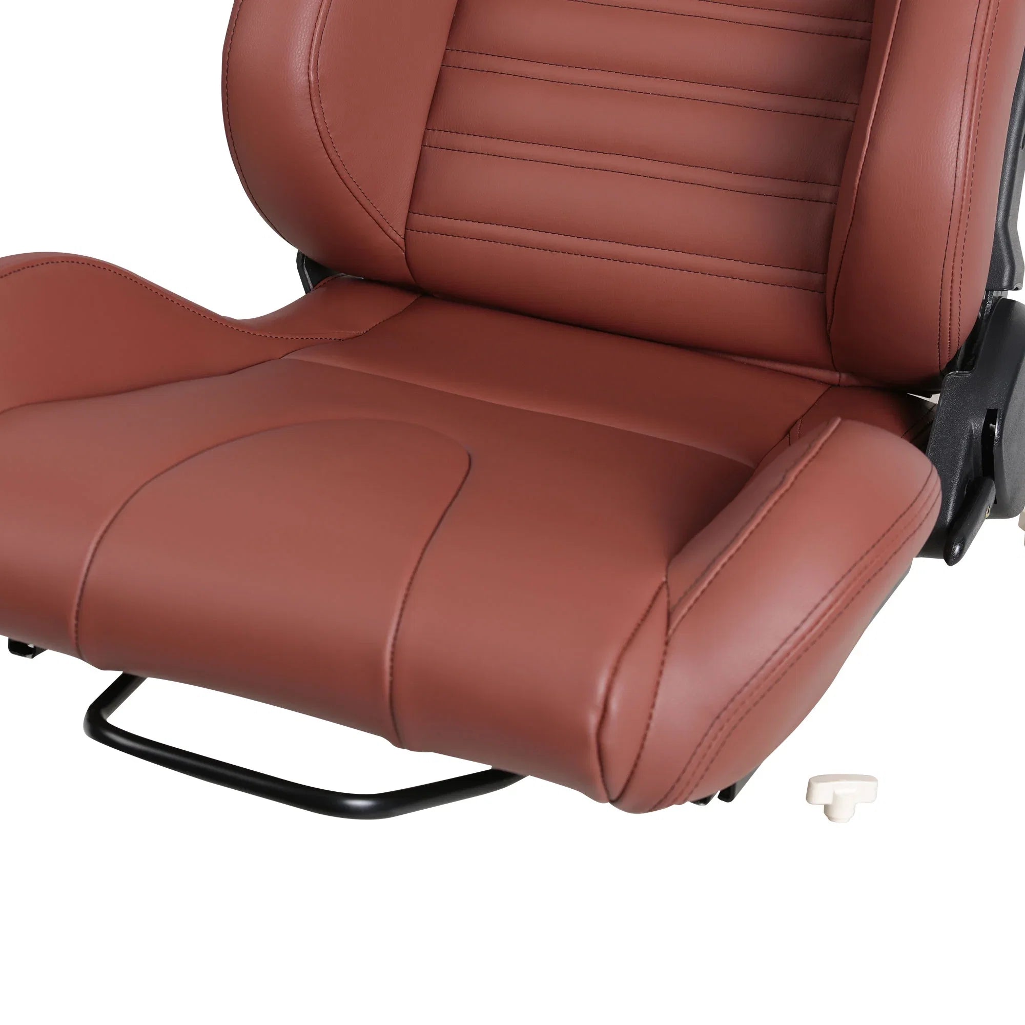 2-Piece Ergonomic Racing Seats: Adjustable Double Slides Ultimate Gaming Seats, PVC Racing Simulator Game Seats Unleash Your Inner Automotive Racing Seats (Brick Red)