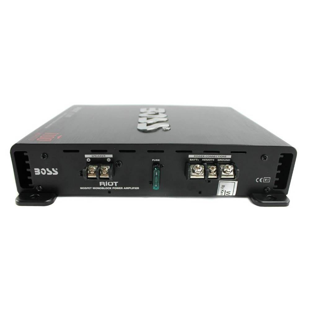 MTX TNE212D 12" 1200W Dual Loaded Car Subwoofer and Boss 1100W Amplifier w/ Kit