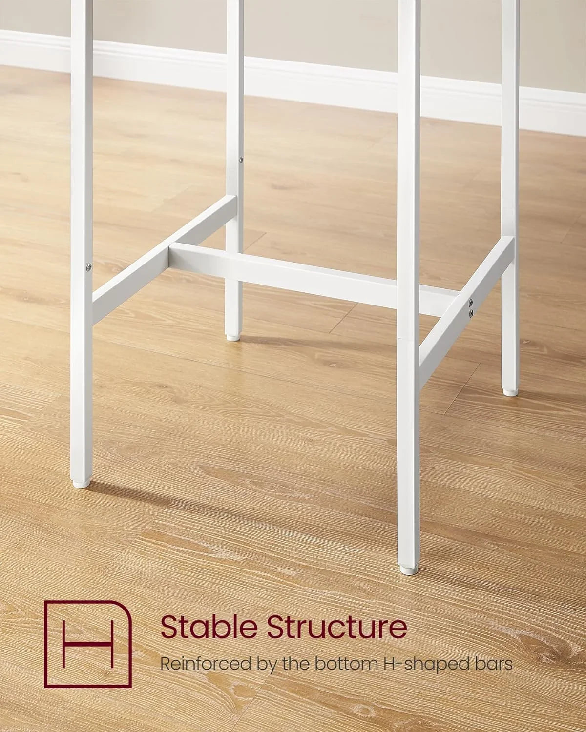 Bar Table and Chairs Set, Square Bar Table with 2 Bar Stools, Dining Pub Bar Table Set for 2, Space Saving for Kitchen Breakfast, Living Room, Party Room, Golden Oak and Cloud White