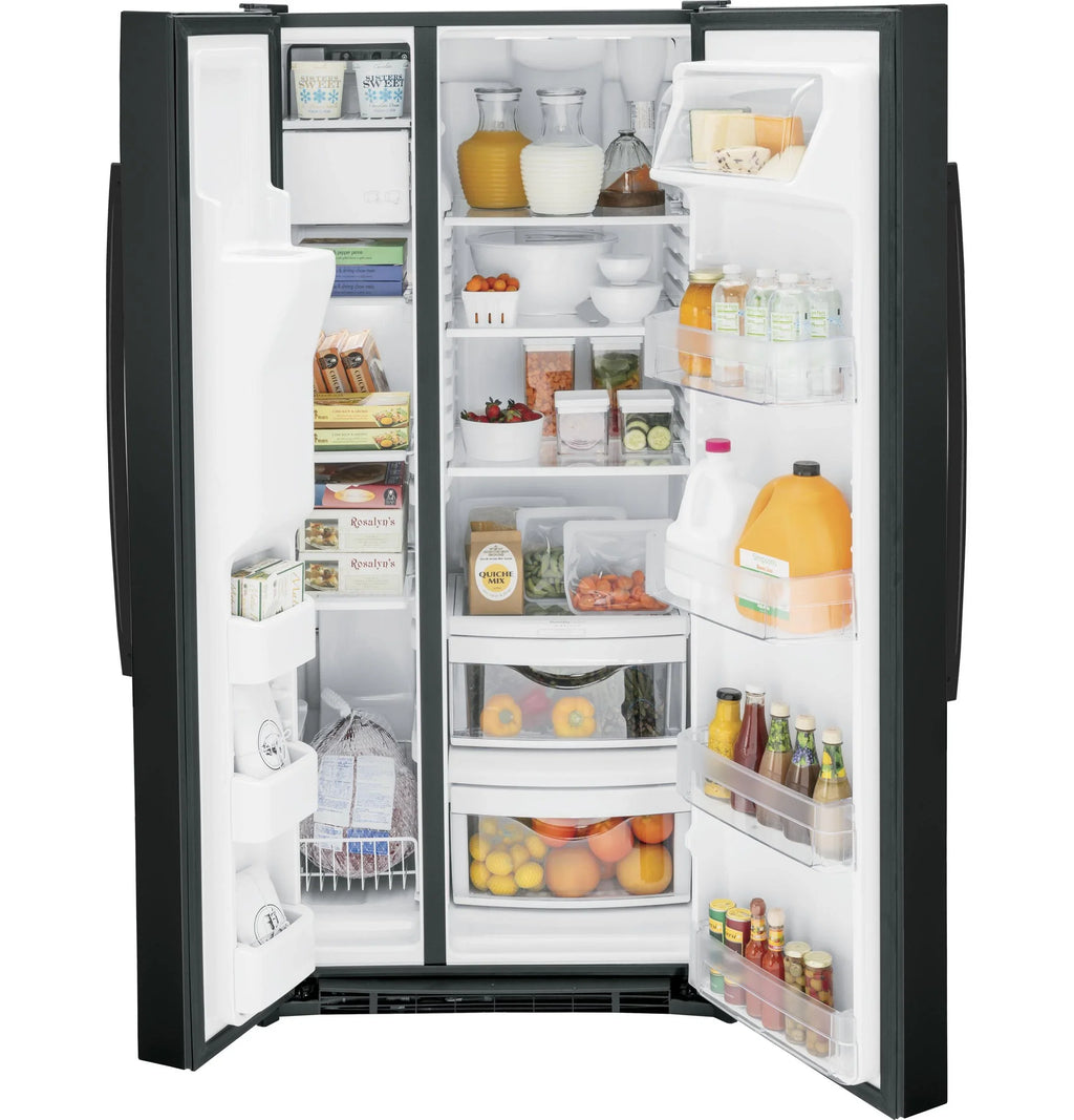 GE APPLIANCES GSS23GGPBB side by side freestanding refrigerator