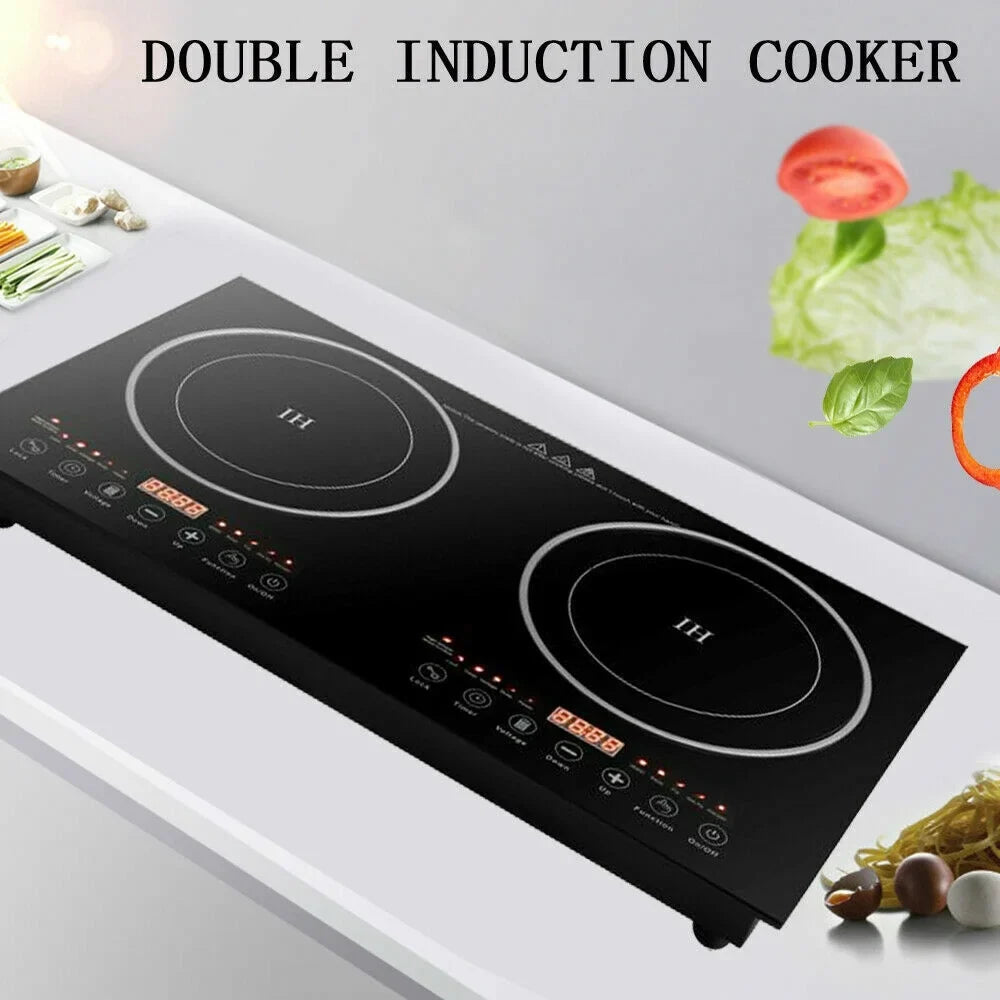 Portable Dual Induction Cooktop Cooker Burner Stove Hot Plate Countertop 2400W