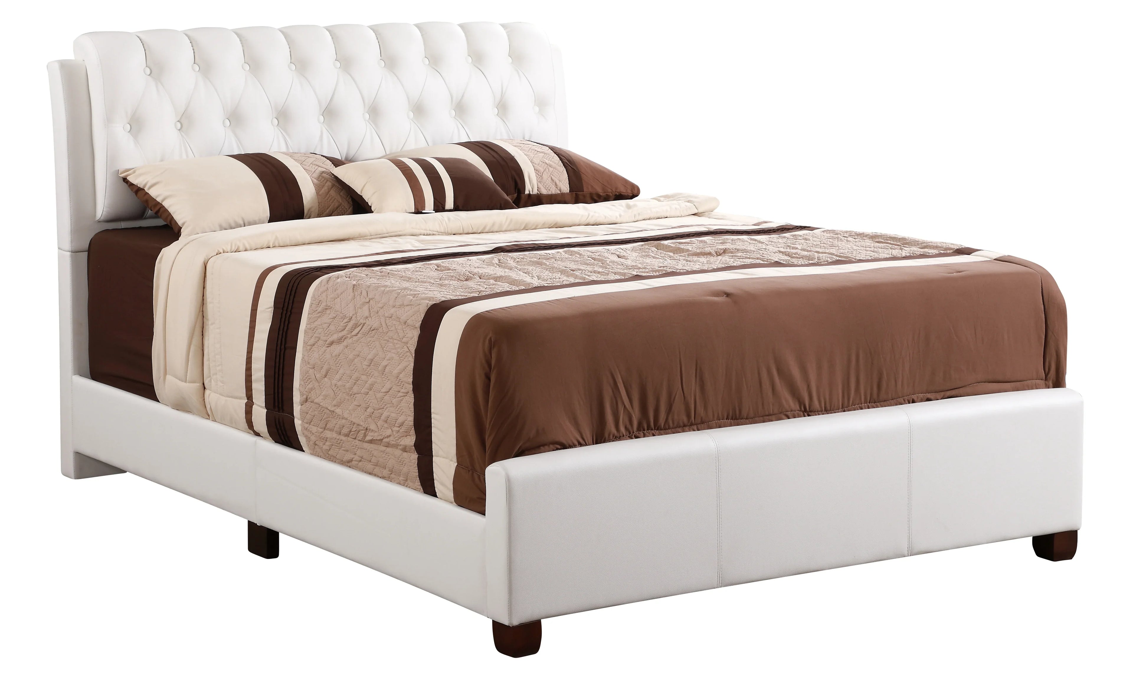 DeeHome Glory Furniture Marilla G1570C-FB-UP Full Bed , WHITE