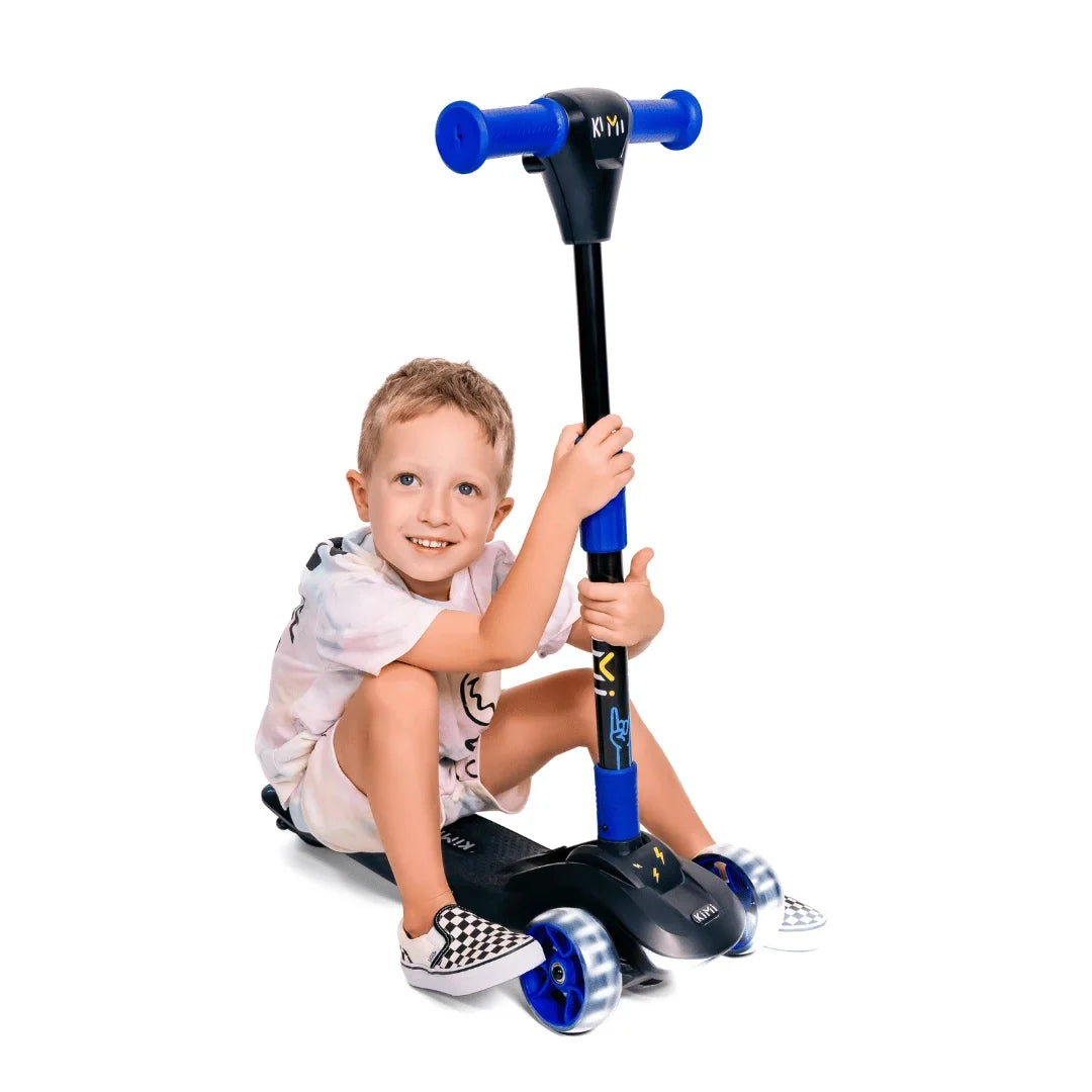 KIMI Kids Toddlers 3-Wheel Electric Scooter, Adjustable, TSA Approved, Ages 2-9, 5MPH, Lights, 10 Miles Range + Charger