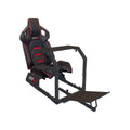 GTA Model Racing Simulator Cockpit Black Frame with Black/Red Pista Adjustable Leatherette Racing Seat