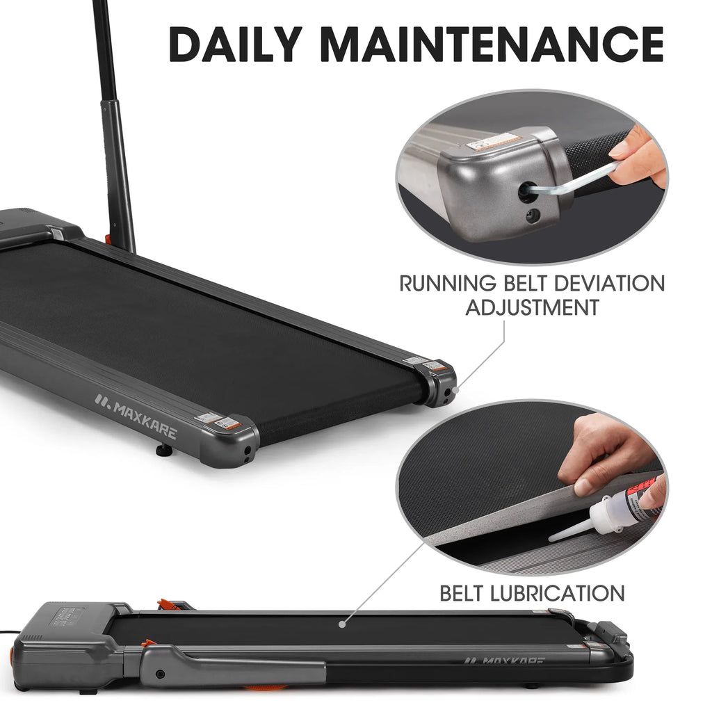 MaxKare 2 in 1 Folding Under Desk Treadmill Max 7.5MPH 2.5HP with Remote Control, Walking Pad for Home/Office Use, 265lbs Weight Capacity