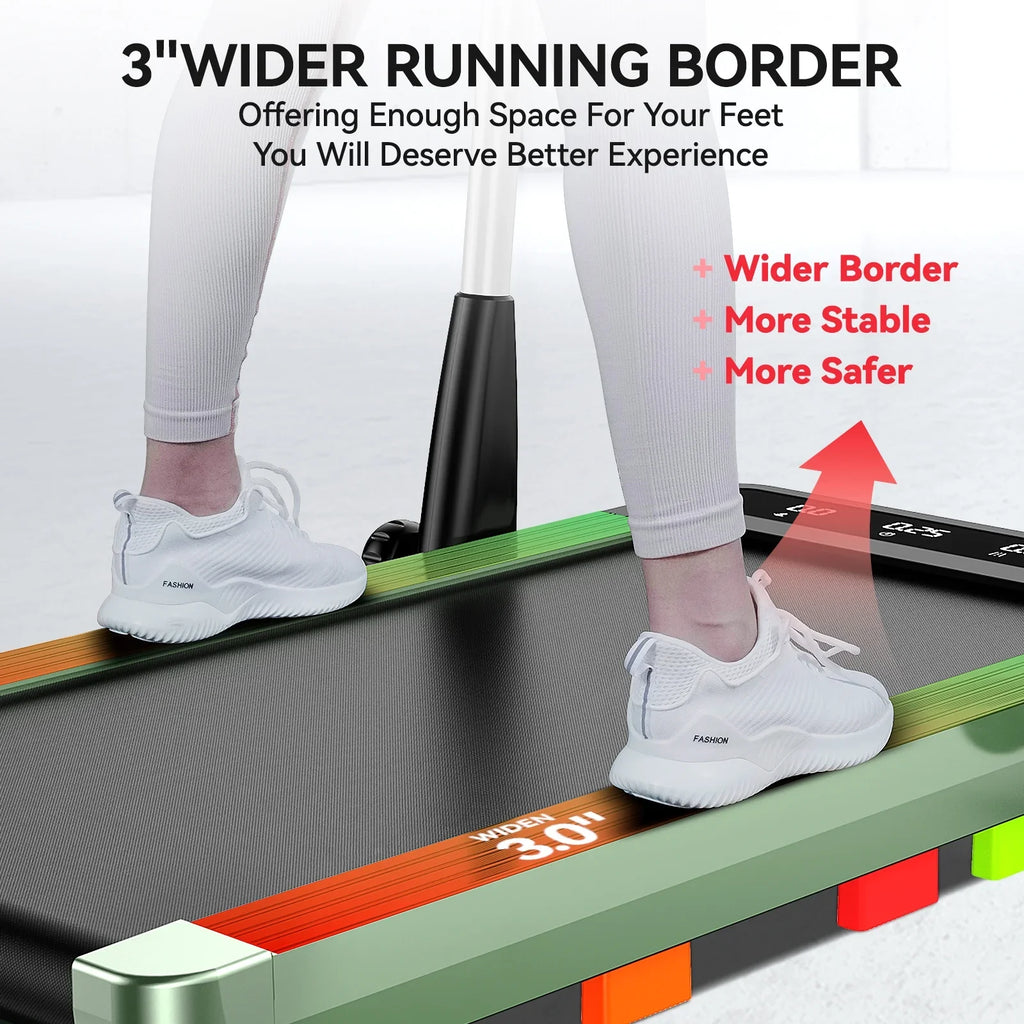 Pooboo Brushless 2.5HP Bluetooth Under Desk Treadmill 2in1 Folding Electric Treadmill Walking Pads for Home Office with Remote Control 265lbs