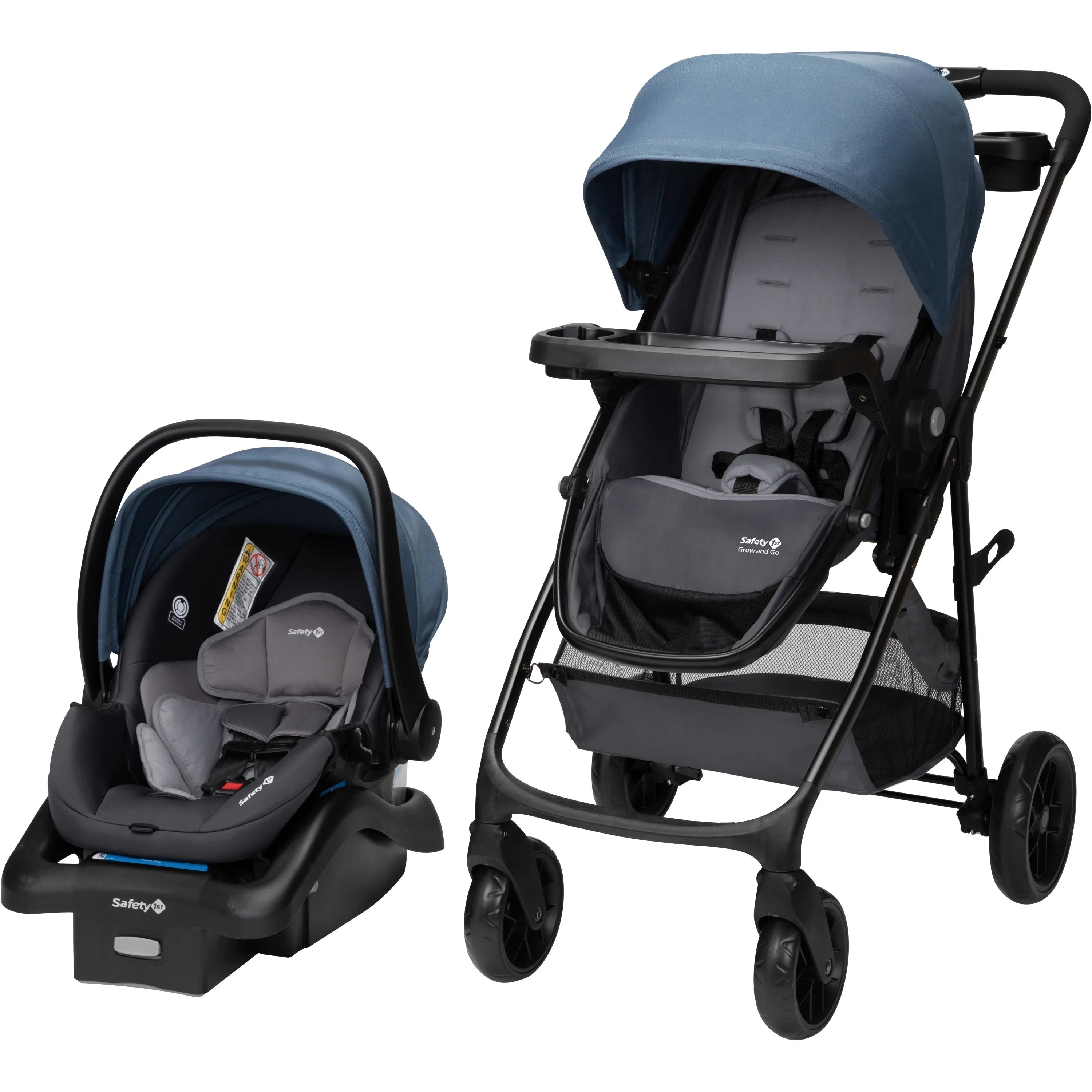 Safety 1st Grow and Go Sprint Modular Travel System Stroller with Rear-Facing Infant Car Seat, Bluestone