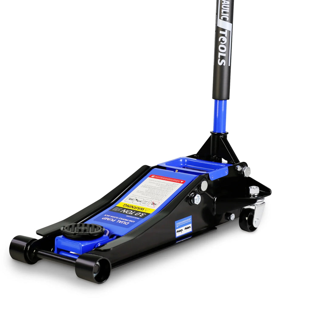 Seizeen Low Profile Floor Jack, 3 Ton(6600 lbs) Trolley Jack Dual Lift Pump, Quick Lift 3.3''-19.7'', Heavy-Duty Steel Jack with 52''L Extended Handle, Car Jack w/Wheels, Rubber Saddle