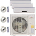 Multi Zone Mini Split Ductless Air Conditioner Tri Zone 9000 12000 18000 3 Zone Pre-Charged Inverter Compressor Includes Three Free 25ft Linesets US Parts & Tech Support