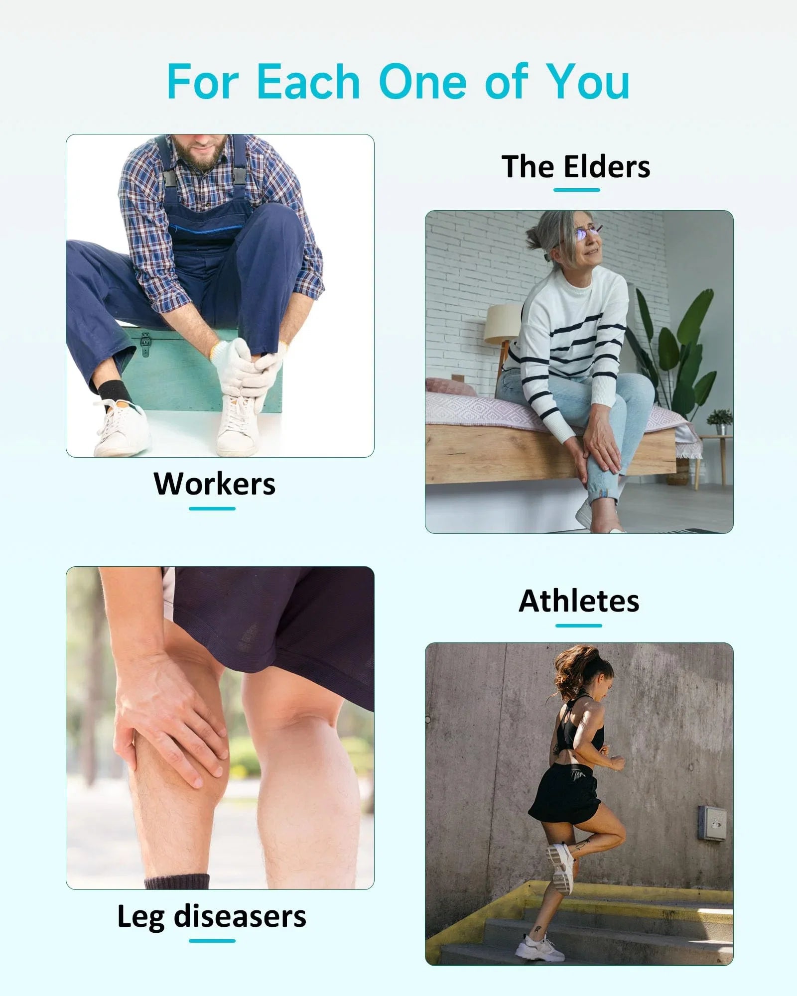 ALLJOY Leg Massager,Calf Foot Massager,Leg Air Compression Massager for Circulation,6 Modes 3 Intensities 2 Heating Levels 30 Mins Auto-off 2 Extensions