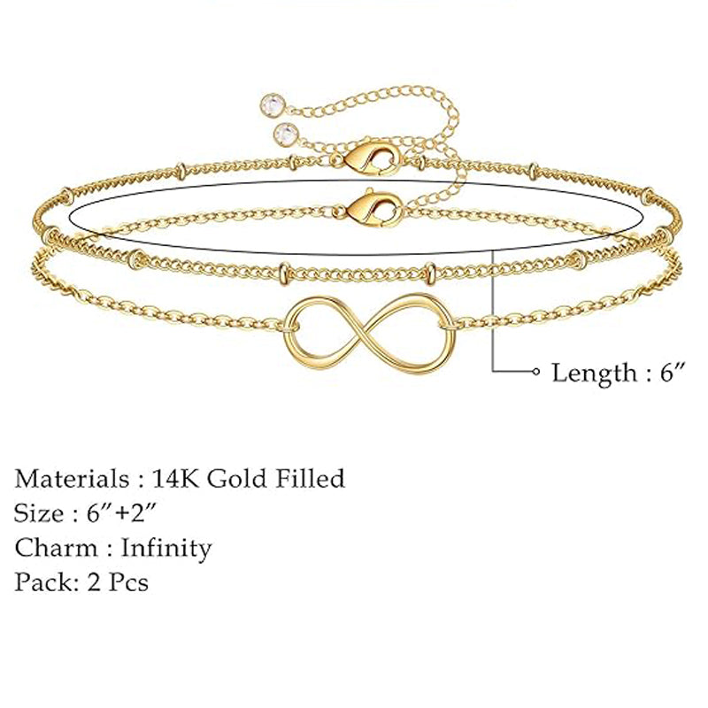 14K Gold Dainty Gold Bracelets