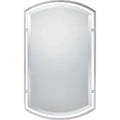Modern Symmetrical Arches Architectural Wall Mirror with Beveled Edge and Floating Frame 21 inches W X 35 inches H-Brushed Nickel Finish Bailey Street
