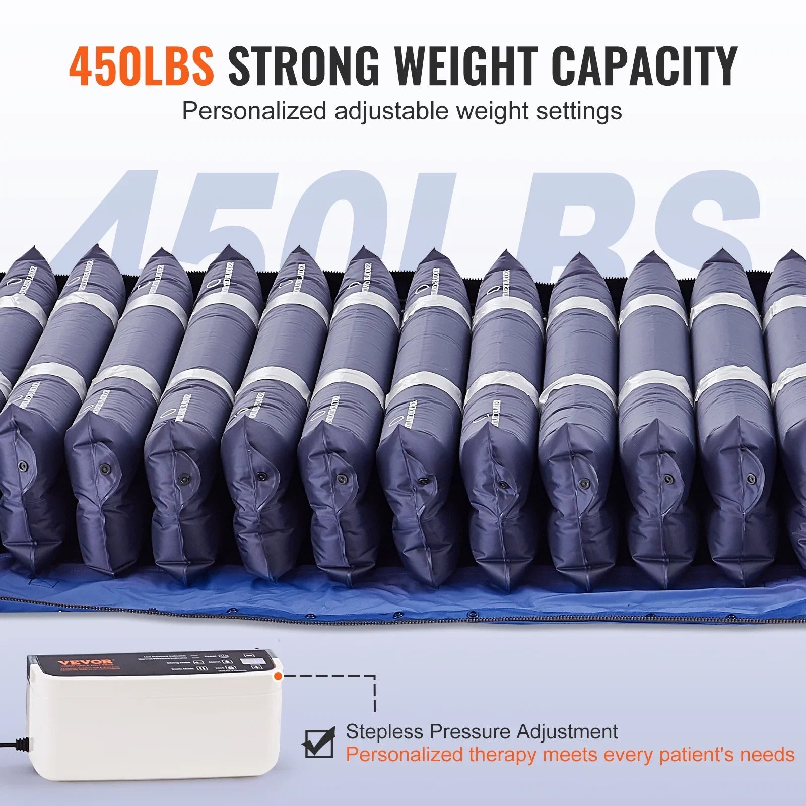SKYSHALO Alternating Pressure Mattress, Dual-Layer Low Air Loss Hospital Replacement Mattress, Medical Bed Topper for Pressure Ulcers and Bed Sores - Variable, Inflatable Pressure Pump System