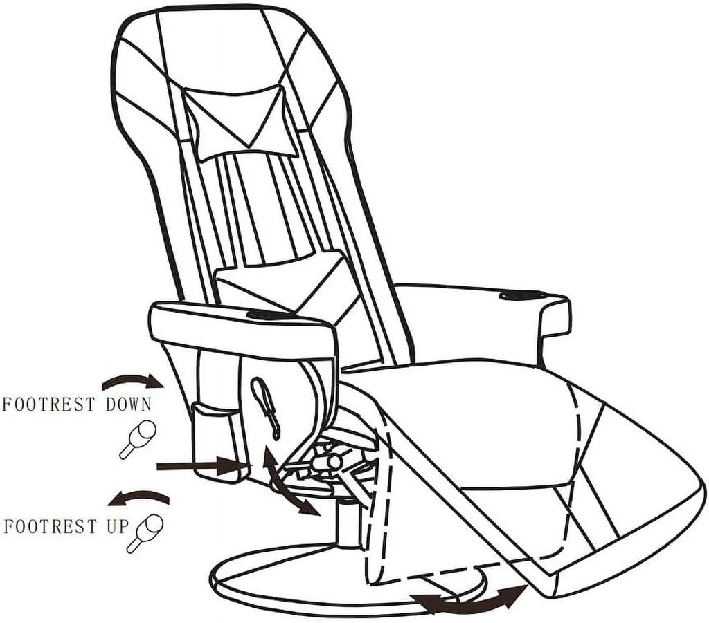 King Throne Ergonomic Gaming Chair, High Back Video Racing Chair, Swivel Recliner Chair with Footrest, Adjustable Backrest, Headrest, Lumbar Support, Cupholders, Black White