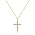 14K Gold Plated Small Cross Pendant Necklace