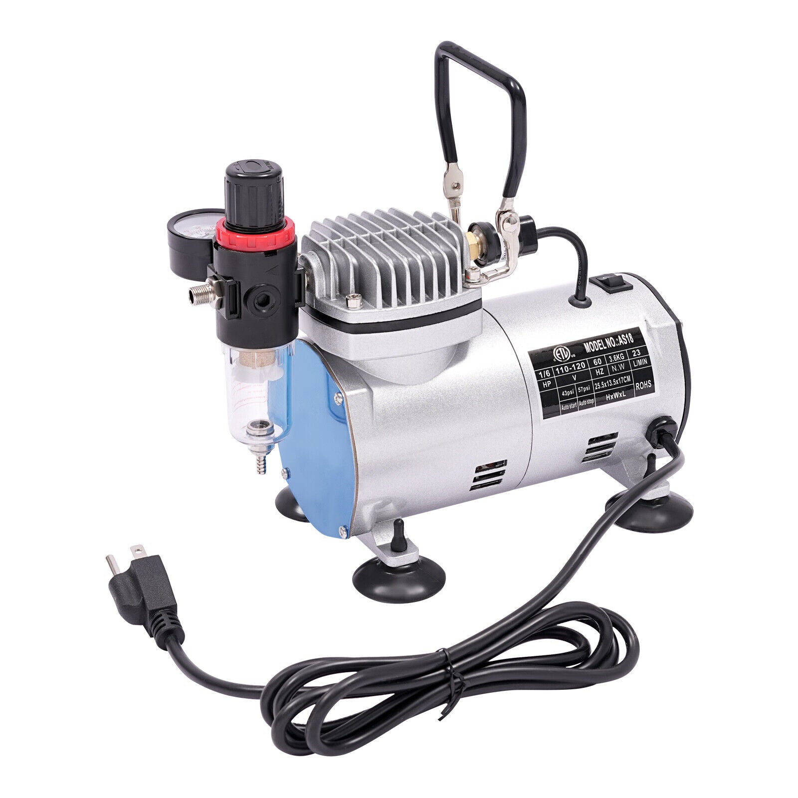 Airbrush Spray Booth Kit With LED Light & Filter Hose for Model Painting Airbrushing Set