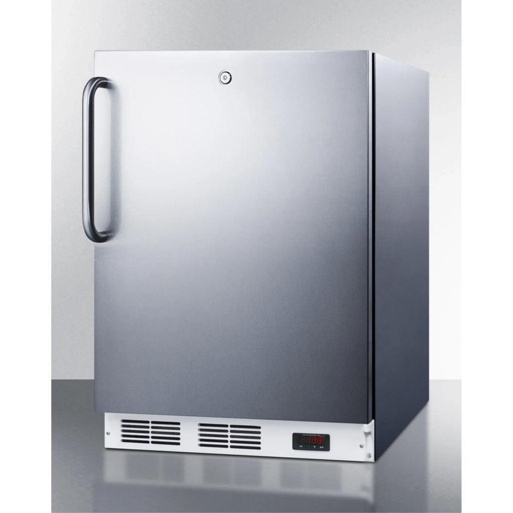 Accucold VT65ML7CSSADA 24 in. Wide Built-in ADA Height -25 deg C Manual Defrost All Freezer with Lock, Stainless Steel