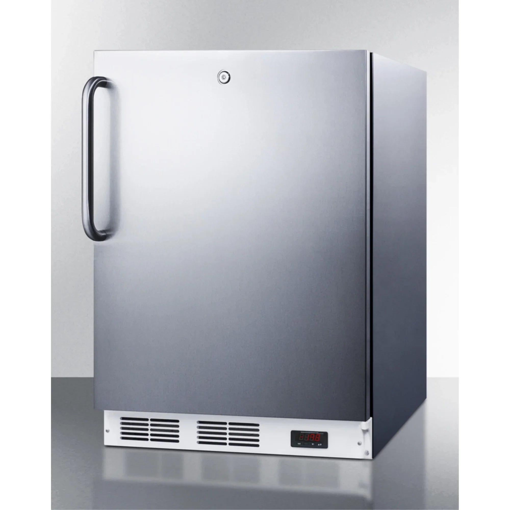 Accucold VT65ML7CSSADA 24 in. Wide Built-in ADA Height -25 deg C Manual Defrost All Freezer with Lock, Stainless Steel