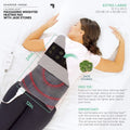 Calming Heat Jade Stone Massaging Weighted Heating Pad by Sharper Image- Weighted Electric Heating Pad, Massaging Vibrations, 6 Settings- 3 Heat, 3 Massage- 9 Relaxing Combinations, 12” x 24”, 4 lbs