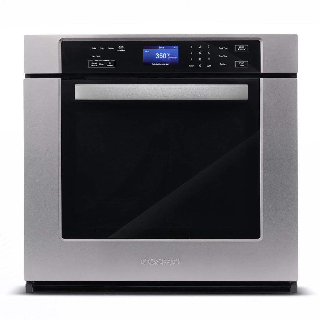 30 in. 5 cu. ft. Single Electric Wall Oven with True European Convection and Self Cleaning in Stainless Steel