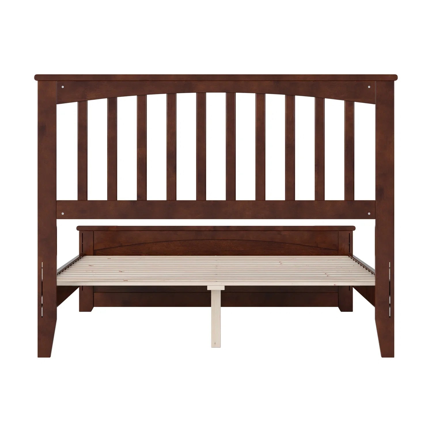 AFI Becket Full Solid Wood Low Profile Platform Bed with Matching Footboard, Walnut