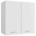 White Hanging Cabinet 23.6x12.2x23.6 - Durable Engineered Wood Construction - Spacious Storage - Easy Wall Mounting - Ideal for Small Spaces and Modern Home Decor