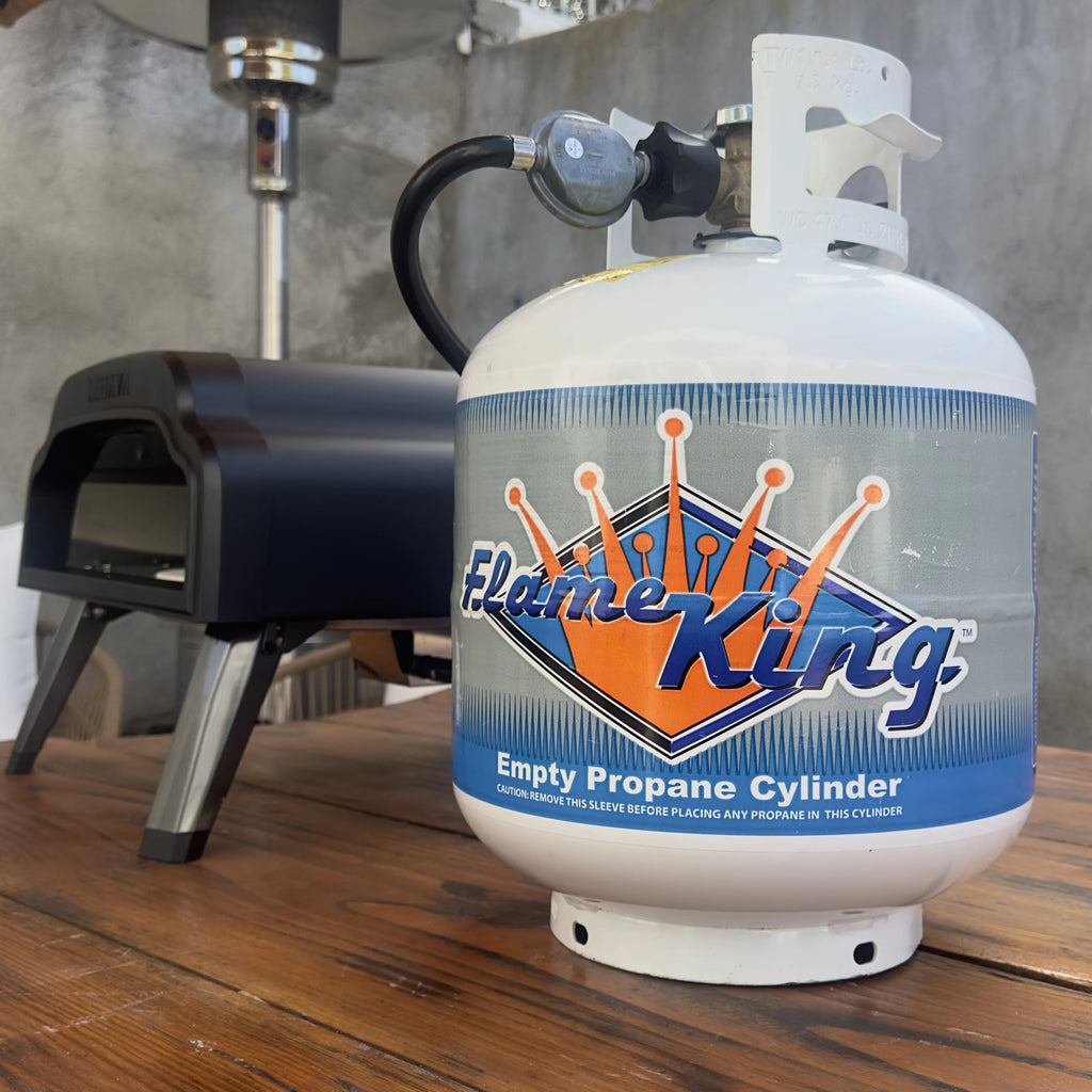 Flame King 20LB Empty Steel Propane Tank LP Cylinder w/ Type1 OPD Valve, for Grills & BBQs