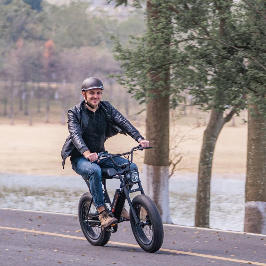 MACFOX Electric Bike, Ebike 500W/48V/10.4Ah, 20" Fat Tire Electric Bicycles Up to 20MPH & 40 Miles with Retro Motorcycle Design, Removable Battery, 50N.m Max Torque