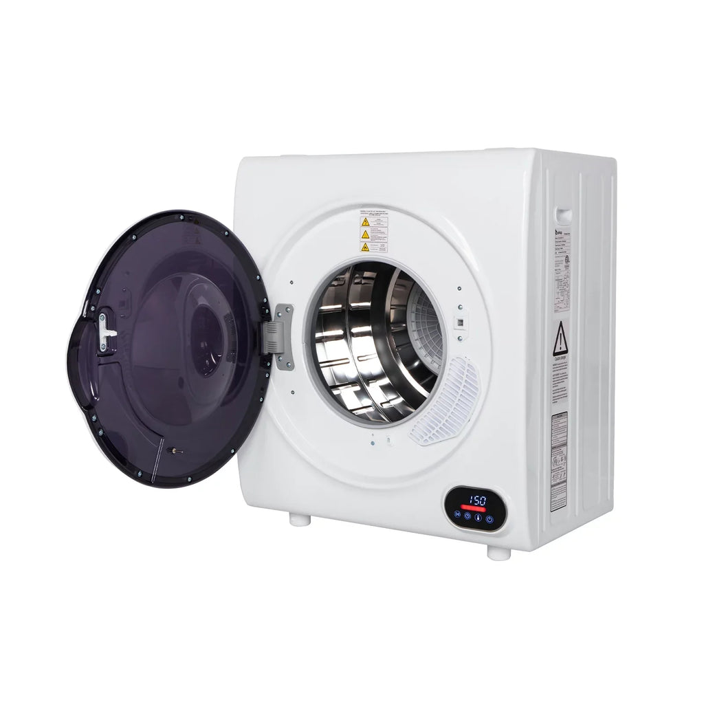 Compact Portable Household Clothes Dryer with LED Display, 2.6CUFT Drum Dryer - White, 110V 4KG Capacity, Energy Efficient Home Appliance