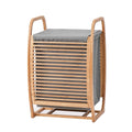 Proman Products Cambridge Light Weight Bamboo Laundry Hamper, Basket with Lid and Handles, Natural, 16 W x 14 D x 24 H
