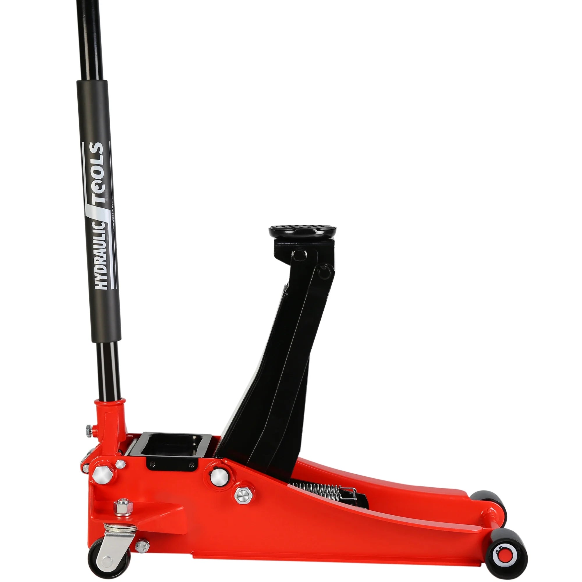 Low Profile Floor Jack, Seizeen 3 Ton(6600 lbs) Trolley Jack Dual Lift Pump, Quick Lift 3-3/10" - 18-4/20", Heavy-Duty Steel Jack with 45''L Extended Handle, Car Jack w/Wheels, Rubber Saddle, Red