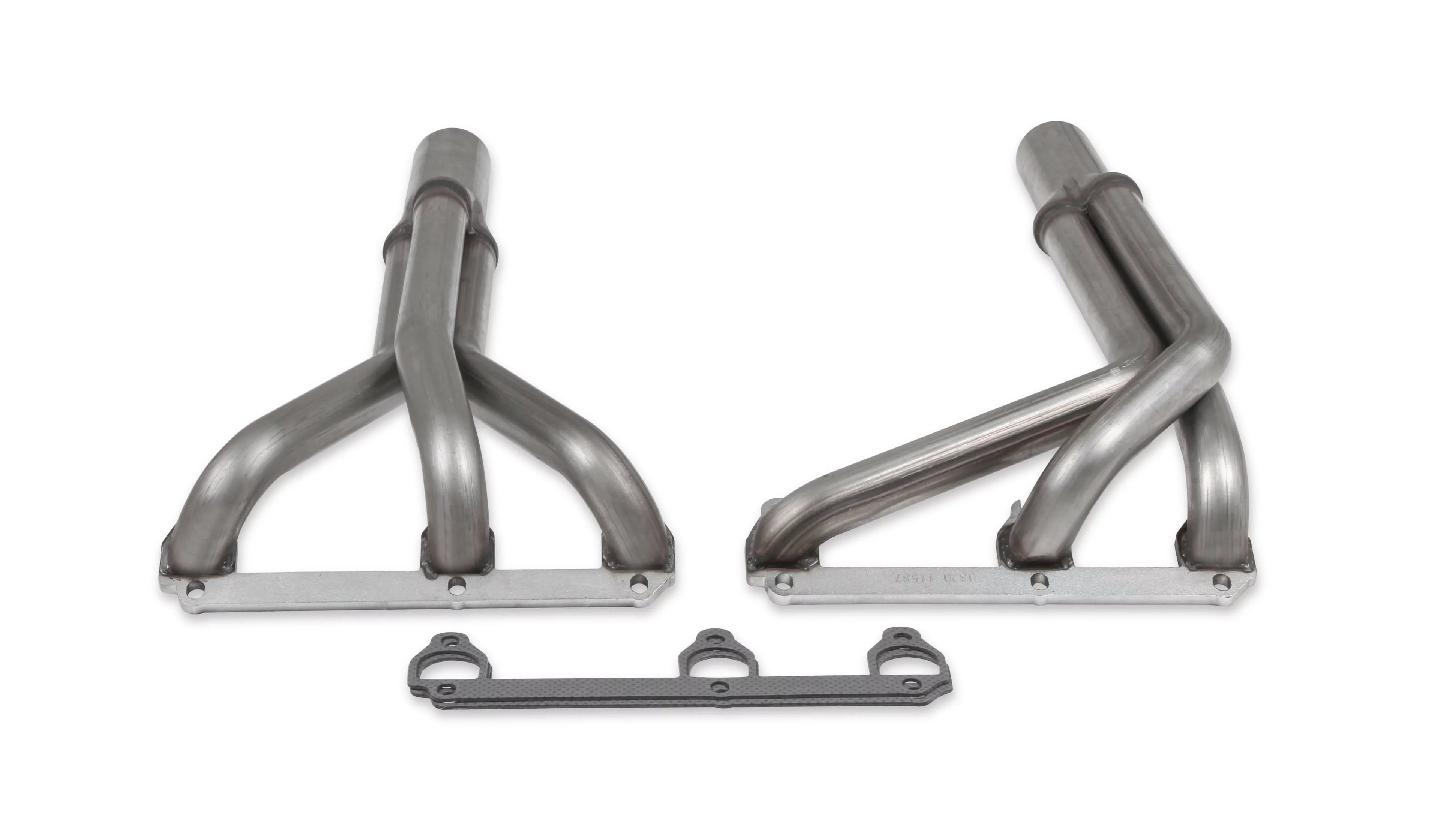 Flowtech 11587FLT Upright Headers 1-1/2" Primary, 20" Long, 27" tall, 2-1/2" x 10" Collector - 409SS Natural Finish