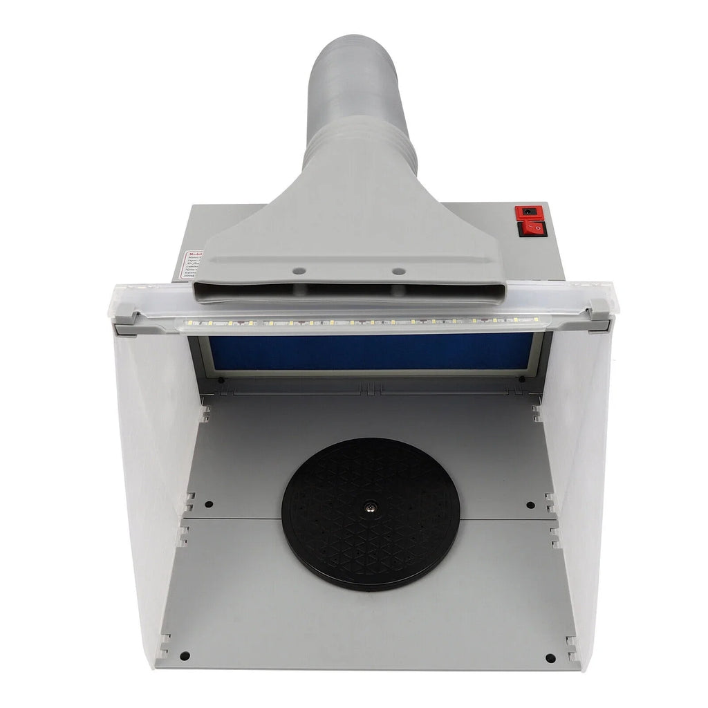 Airbrush Spray Booth Kit With LED Light & Filter Hose for Model Painting Airbrushing Set