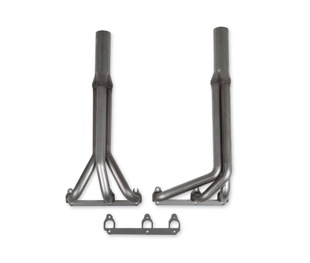 Flowtech 11587FLT Upright Headers 1-1/2" Primary, 20" Long, 27" tall, 2-1/2" x 10" Collector - 409SS Natural Finish