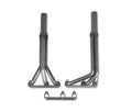 Flowtech 11587FLT Upright Headers 1-1/2" Primary, 20" Long, 27" tall, 2-1/2" x 10" Collector - 409SS Natural Finish