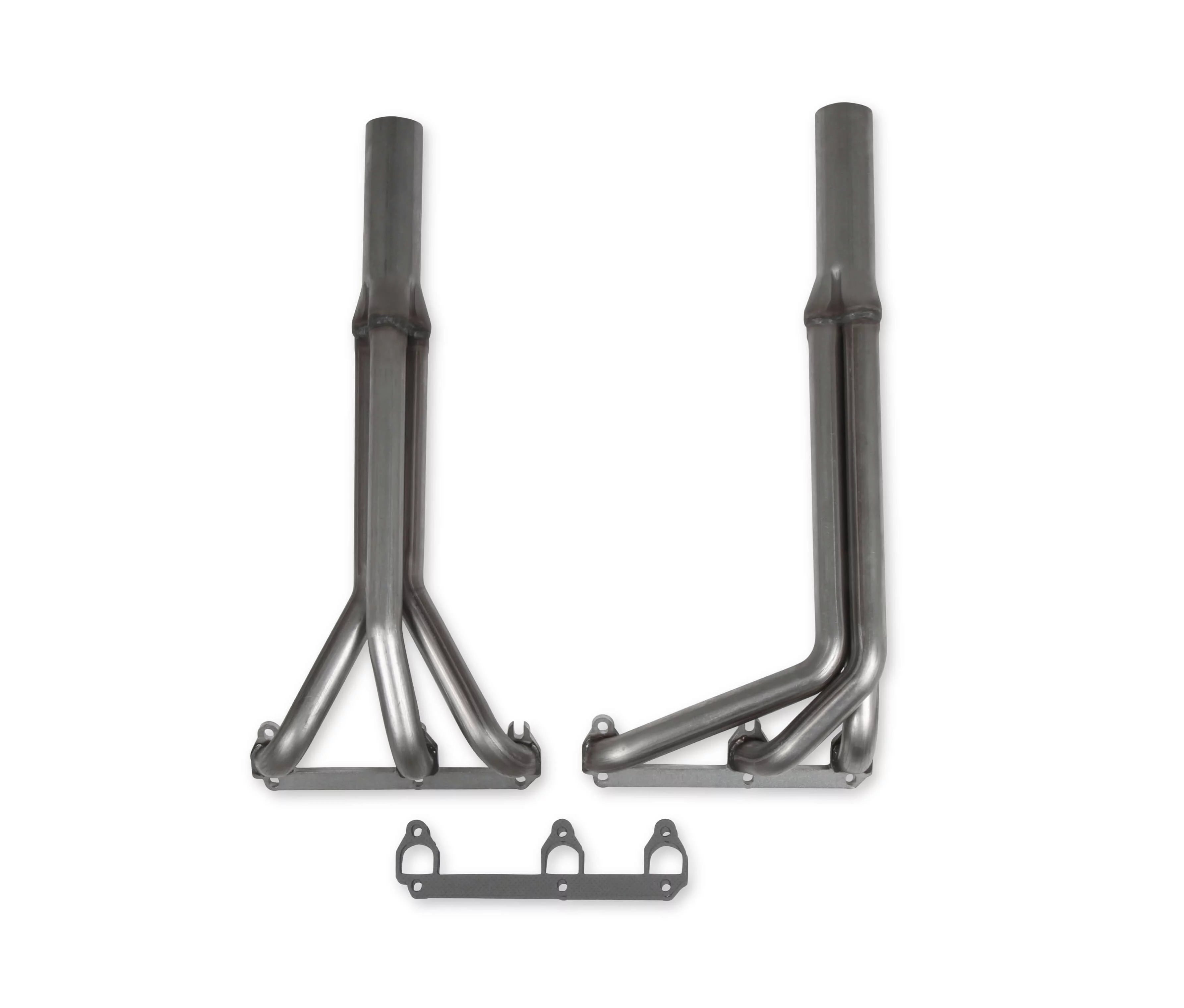 Flowtech 11587FLT Upright Headers 1-1/2" Primary, 20" Long, 27" tall, 2-1/2" x 10" Collector - 409SS Natural Finish