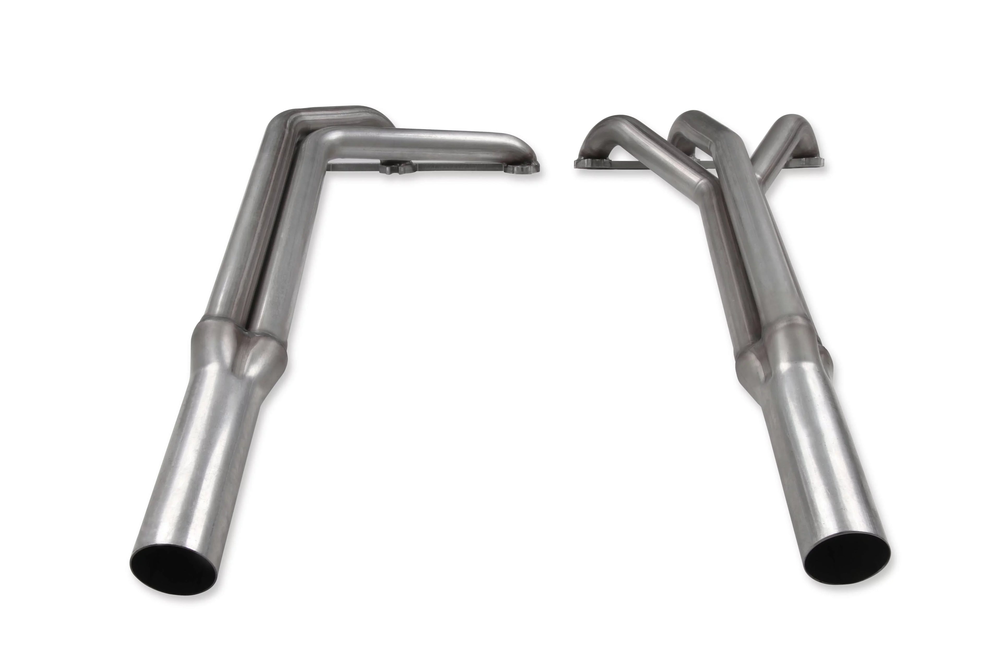 Flowtech 11587FLT Upright Headers 1-1/2" Primary, 20" Long, 27" tall, 2-1/2" x 10" Collector - 409SS Natural Finish