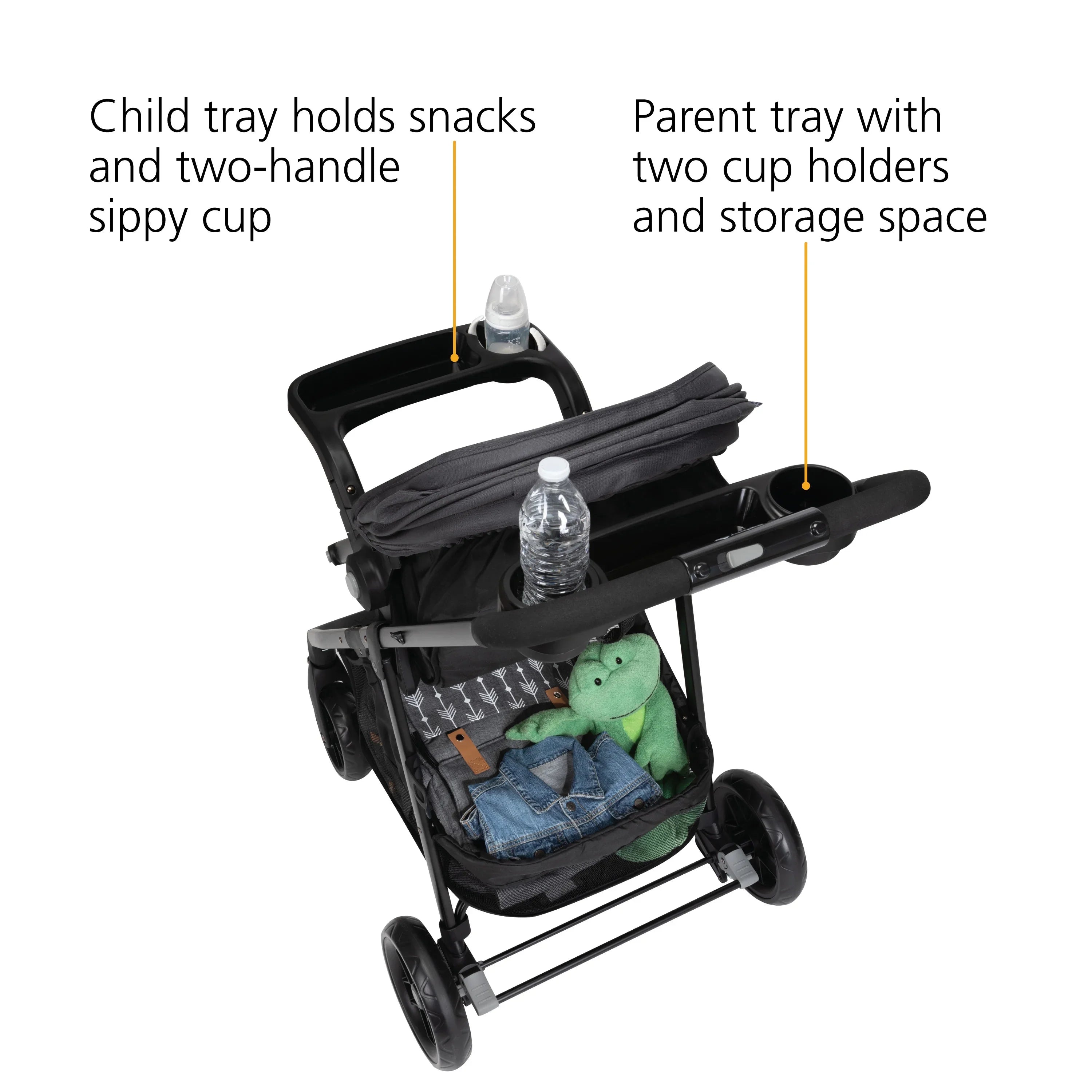 Safety 1st Grow and Go Sprint Modular Travel System Stroller with Rear-Facing Infant Car Seat, Bluestone